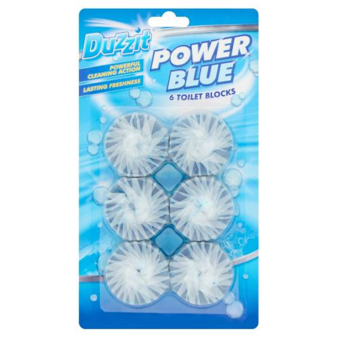 DUZZIT POWER BLUE 6 TOILET BLOCKS 